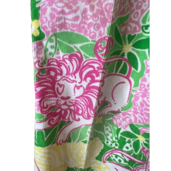 Lilly Pulitzer Girls Multicolor Floral Corduroy Front Pockets Flared Pants 8 - Picture 3 of 8